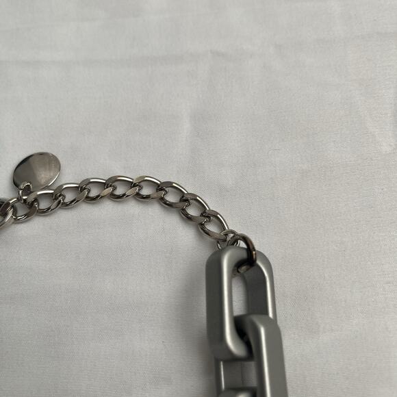 Pono Grazia Barile Necklace by Joan G Silver Italian resin link Statement piece - Picture 9 of 10